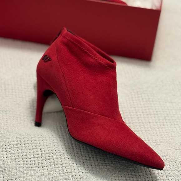Roger Vivier Red Suede Heeled Boots